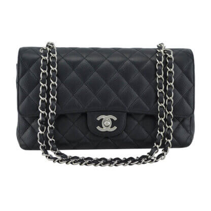 Handtasche CHANEL Timeless Medium Classic Double Flap Bag Schwarz gebraucht 13