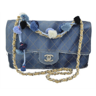 Handtasche CHANEL Printed Denim Flap Bag Medium gebraucht 7