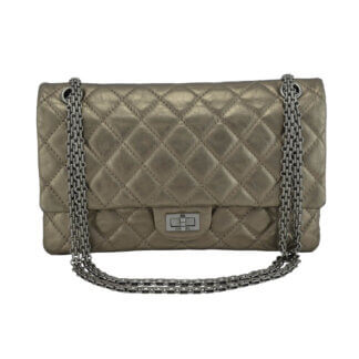 Handtasche CHANEL 2.55 Reissue Aged Calfskin Double Flap Bag Metallic Bronze gebraucht 2