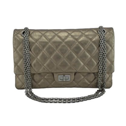 Handtasche CHANEL 2.55 Reissue Aged Calfskin Double Flap Bag Metallic Bronze gebraucht 2