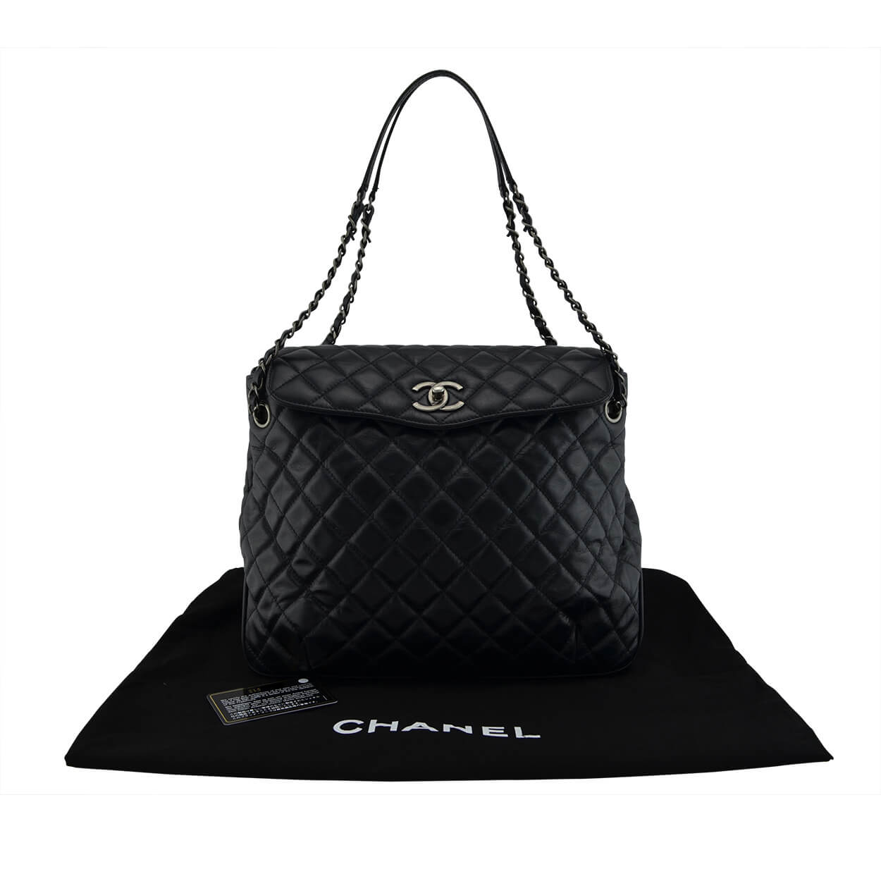 Handtasche CHANEL Quilted Shopping Bag Schwarz gebraucht 15