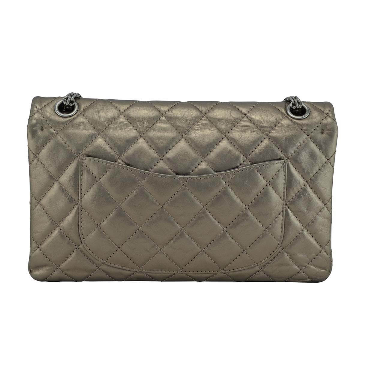 Handtasche CHANEL 2.55 Reissue Aged Calfskin Double Flap Bag Metallic Bronze gebraucht 3