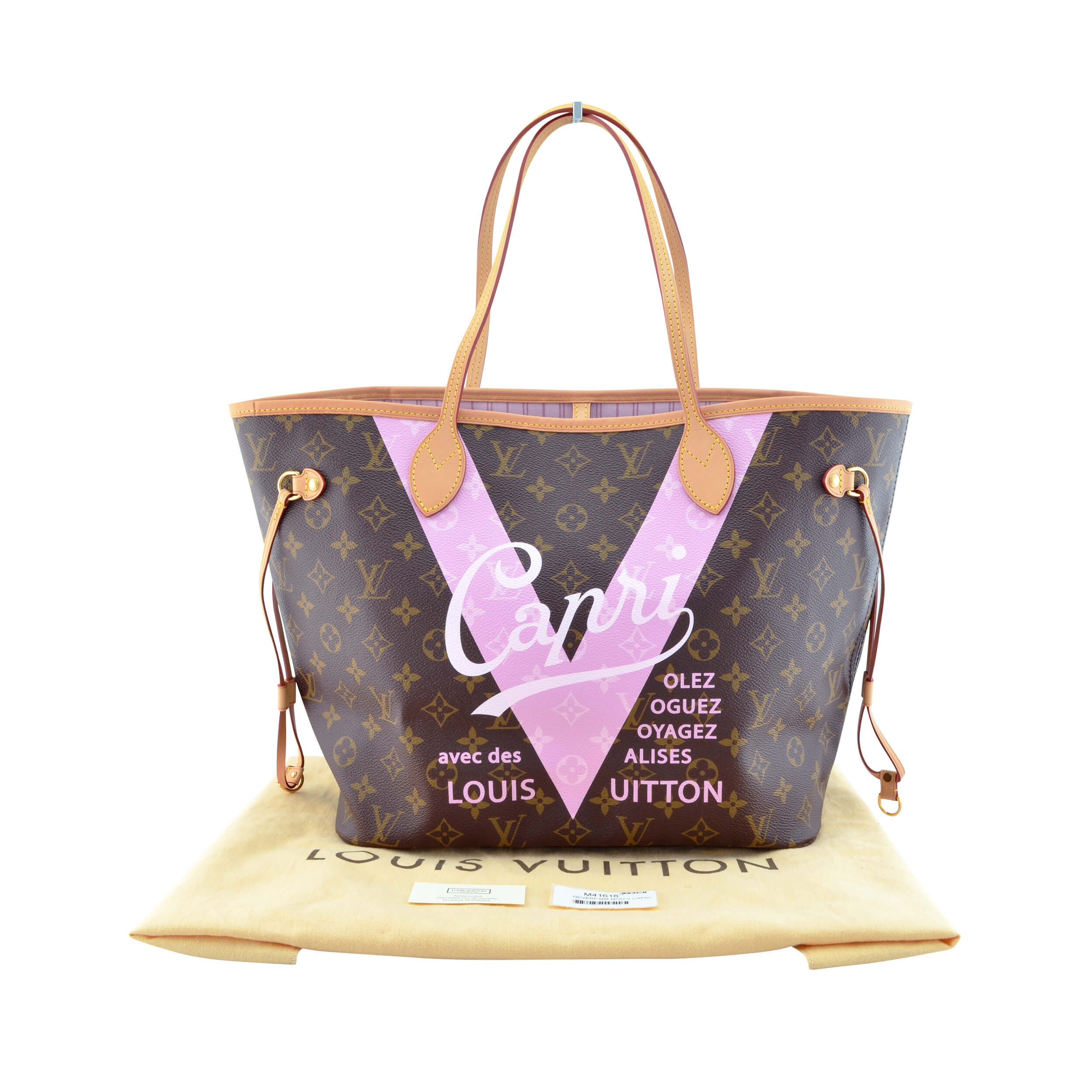 Handtasche LOUIS VUITTON Neverfull MM Capri gebraucht 11