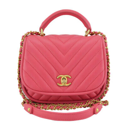 Handtasche CHANEL Top Handle Chevron Bag gebraucht 9