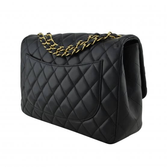 Handtasche CHANEL Timeless Jumbo Classic Single Flap Bag Schwarz gebraucht 4