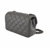 Handtasche CHANEL Classic Extra Mini Flap Bag Patent Calfskin Leather Anthracite gebraucht 3