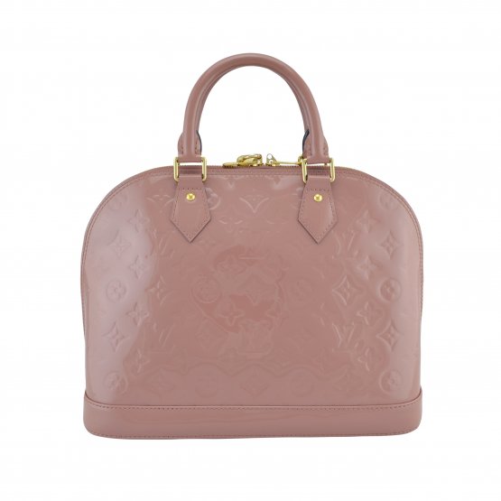 Handtasche LOUIS VUITTON Alma PM Vernis Leder Rose Velours gebraucht 4