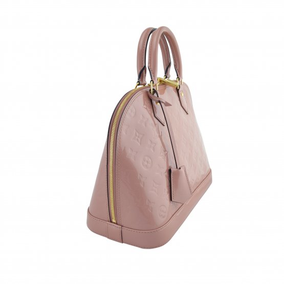 Handtasche LOUIS VUITTON Alma PM Vernis Leder Rose Velours gebraucht 6