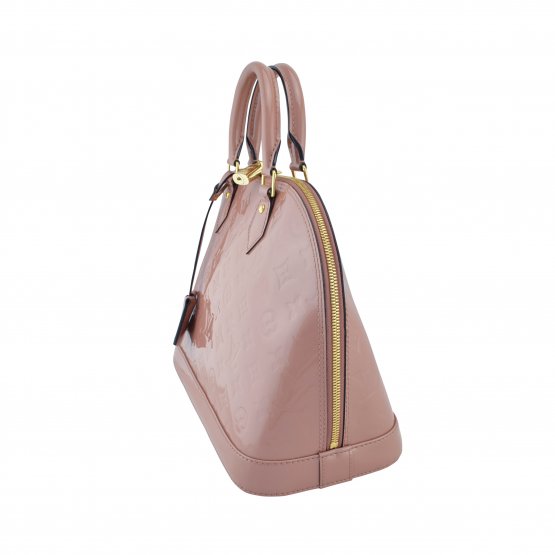 Handtasche LOUIS VUITTON Alma PM Vernis Leder Rose Velours gebraucht 5