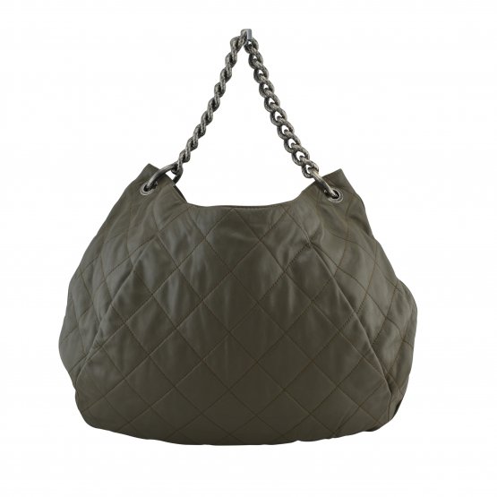 Handtasche CHANEL Coco Pleats Hobo Bag Khaki gebraucht 4