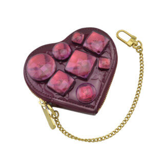 LOUIS VUITTON Portemonnaie Coeur Monogram Vernis Heart Coin Purse Herz Münztasche Amarante gebraucht 2