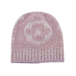 LOUIS VUITTON Glitter Bonnet Mütze Rosa gebraucht 1