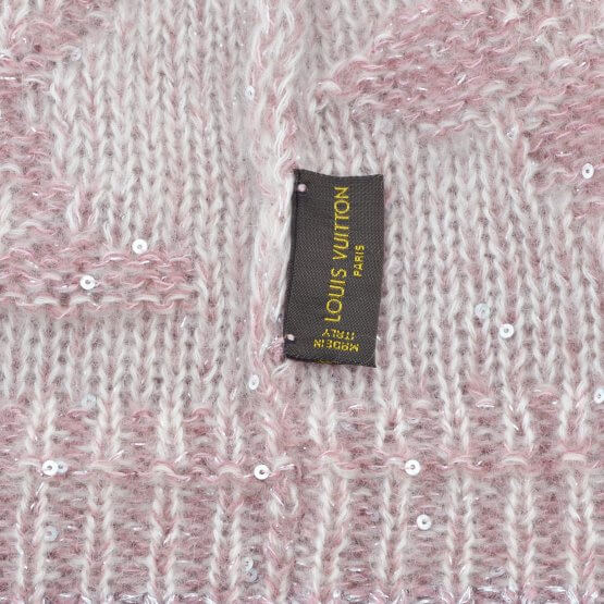 LOUIS VUITTON Glitter Bonnet Mütze Rosa gebraucht 3