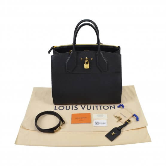 Handtasche LOUIS VUITTON City Steamer GM Schwarz gebraucht 1