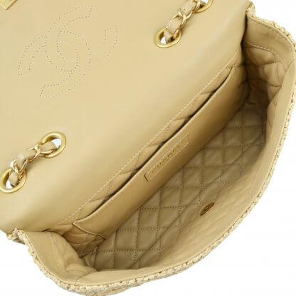 Handtasche CHANEL Raffia Flap Bag gebraucht 12