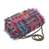 Handtasche CHANEL Tweed Fringes Multicolor Flap Bag Second Hand 7