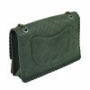 CHANEL Happy Stitch Jumbo Flap Bag Handtasche Dunkelgrün Nubuk Leder Second Hand 2