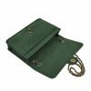 CHANEL Happy Stitch Jumbo Flap Bag Handtasche Dunkelgrün Nubuk Leder Second Hand 6