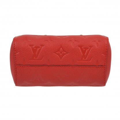 LOUIS VUITTON Nano Montaigne Empreinte Leder Handtasche Cerise Second Hand 6