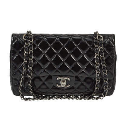 CHANEL Timeless Distressed Double Flap Bag Medium Schwarz 2