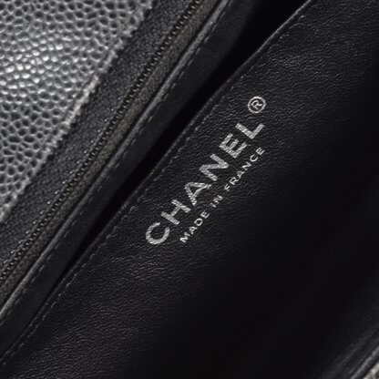 CHANEL Timeless Jumbo Single Flap Bag Caviar Leder Schwarz 13