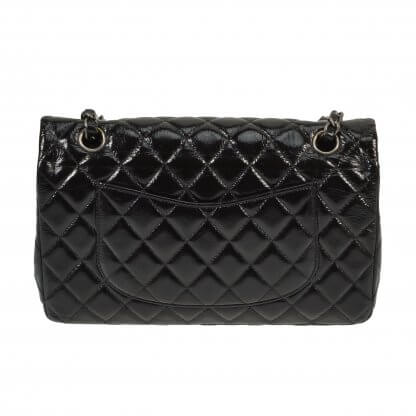 CHANEL Timeless Distressed Double Flap Bag Medium Schwarz 3