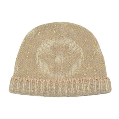 Louis Vuitton Mütze Wolle Monogram Glitter Bonnet Beige 1