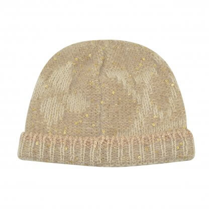 Louis Vuitton Mütze Wolle Monogram Glitter Bonnet Beige 2