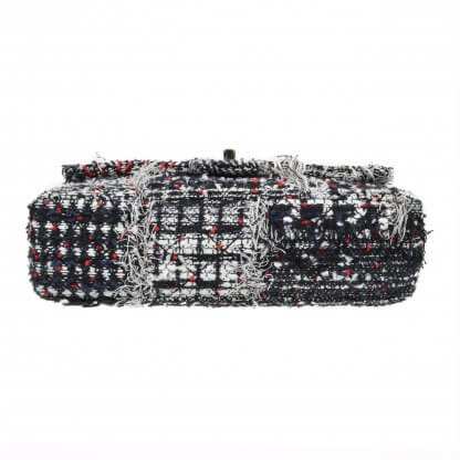 CHANEL Pom Pom Tweed Flap Bag Handtasche 4