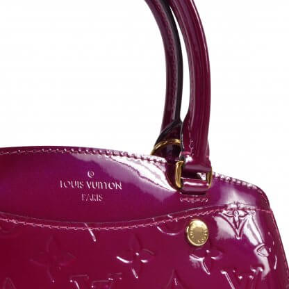 Louis Vuitton Bréa PM Monogram Vernis Magenta Leder Handtasche Second Hand 8