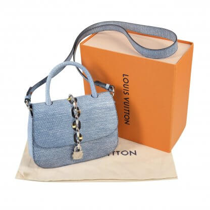 Louis Vuitton Chain It Epi Leder Handtasche Blau Second Hand 0