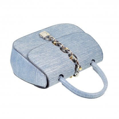 Louis Vuitton Chain It Epi Leder Handtasche Blau Second Hand 7