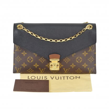 Louis Vuitton Pallas Chain Monogram Canvas Schwarz Handtasche Second Hand 1