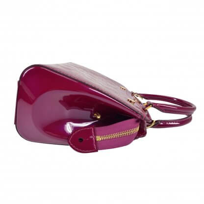 Louis Vuitton Bréa PM Monogram Vernis Magenta Leder Handtasche Second Hand 6