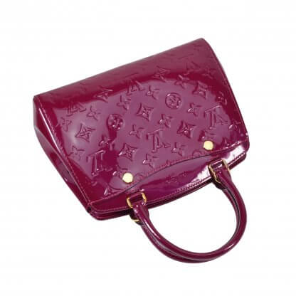 Louis Vuitton Bréa PM Monogram Vernis Magenta Leder Handtasche Second Hand 9