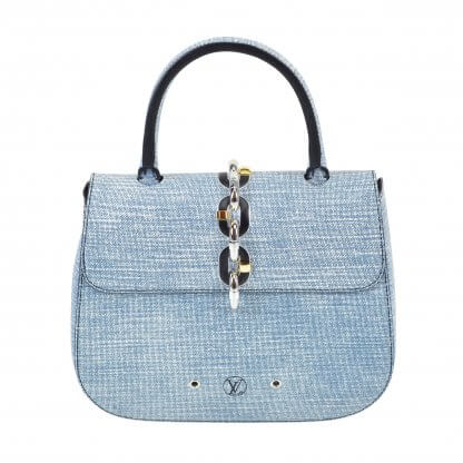 Louis Vuitton Chain It Epi Leder Handtasche Blau Second Hand 2