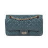 CHANEL 2.55 Reissue Double Flap Bag Emerald Green Vintage Leder Handtasche Second Hand 2
