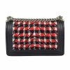 CHANEL Boy Bag Medium Chevron Tweed Handtasche Second Hand 3