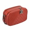 CHANEL Coco Boy Small Camera Bag Lammleder Rot Second Hand 5