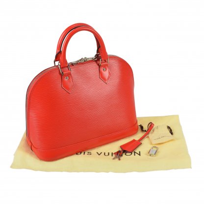 Louis Vuitton Alma PM Epi Leder Coquelicot Second Hand 1