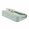 CHANEL Timeless Tweed Double Flap Bag Handtasche Hellblau Bunt Second Hand 4