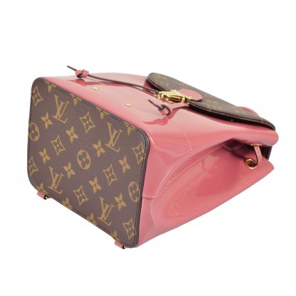 Louis Vuitton Hot Springs Backpack Monogram Canvas Vernis Leder Altrosa Second Hand 4