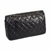 CHANEL 2.55 Reissue Medium Double Flap Bag Leder Handtasche Schwarz Scond Hand 4
