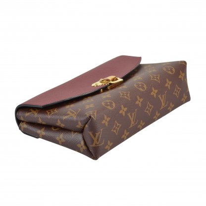 Louis Vuitton Saint Placide Monogram Canvas Bordeaux Leder Handtasche Second Hand 5