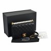CHANEL Pearl Flap Bag Leder Handtasche Schwarz Second Hand 1