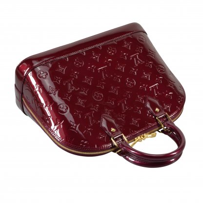 Louis Vuitton Alma PM Monogram Vernis Leder Handtasche Rouge Fauviste Second Hand 6