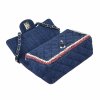 CHANEL Denim Braid Mini Rectangular Flap Bag Jeans Handtasche Second Hand 7