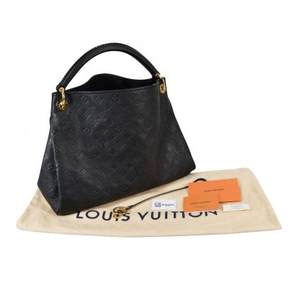 Louis Vuitton Artsy MM Monogram Empreinte Leder Schwarz Second Hand 0