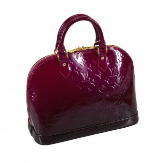 Louis Vuitton Alma PM Monogram Vernis Leder Handtasche Magenta Degrade Second Hand 2