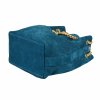 CHANEL On My Shoulder Small Drawstring Bag Leder Handtasche Blau Türkis Second Hand 4
